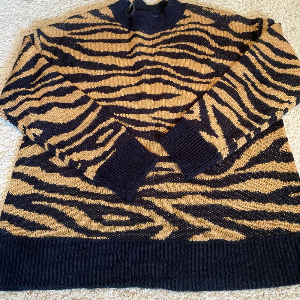 Super cute black and white zebra print sweaters